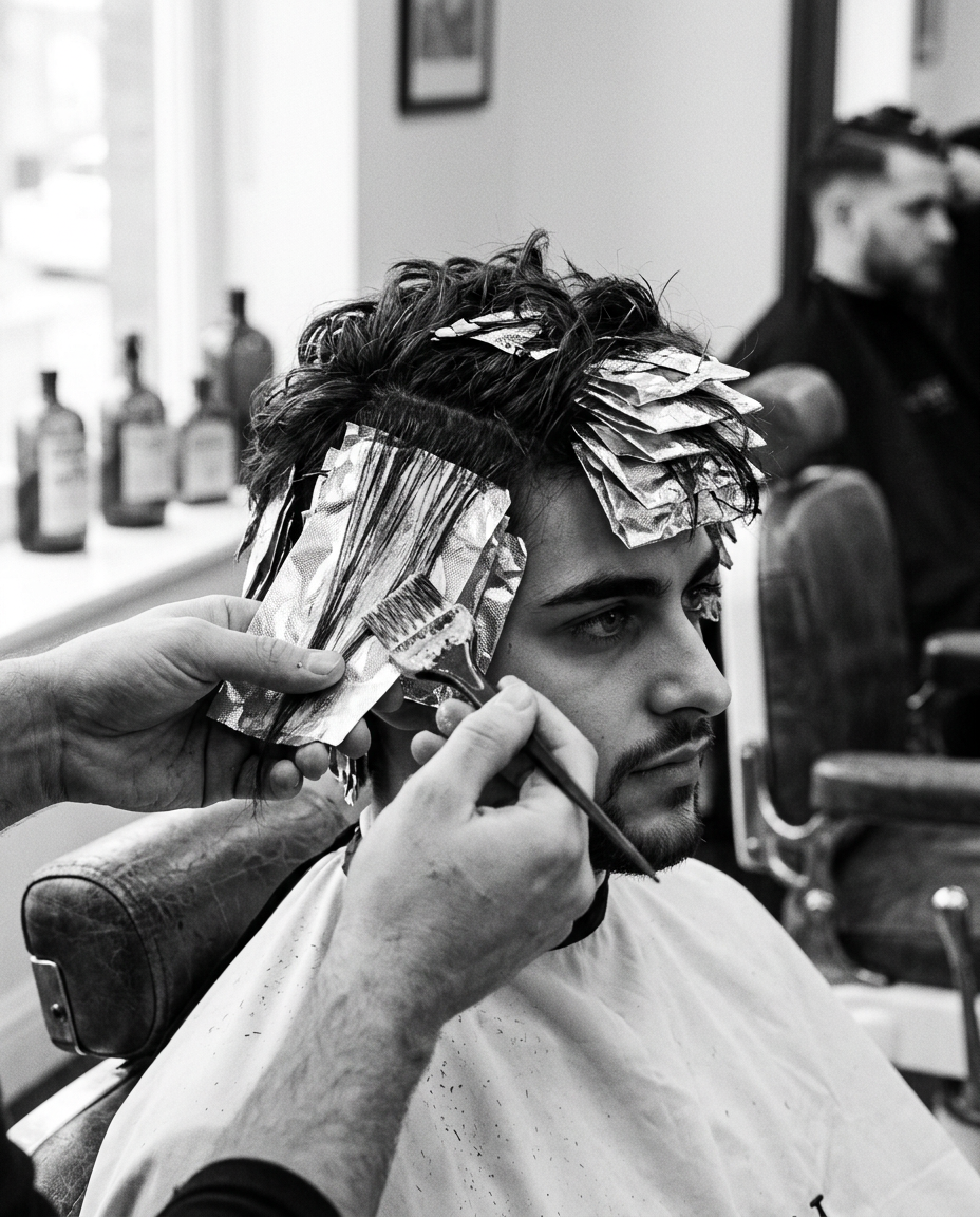 Mechas balayage — Highlights for men