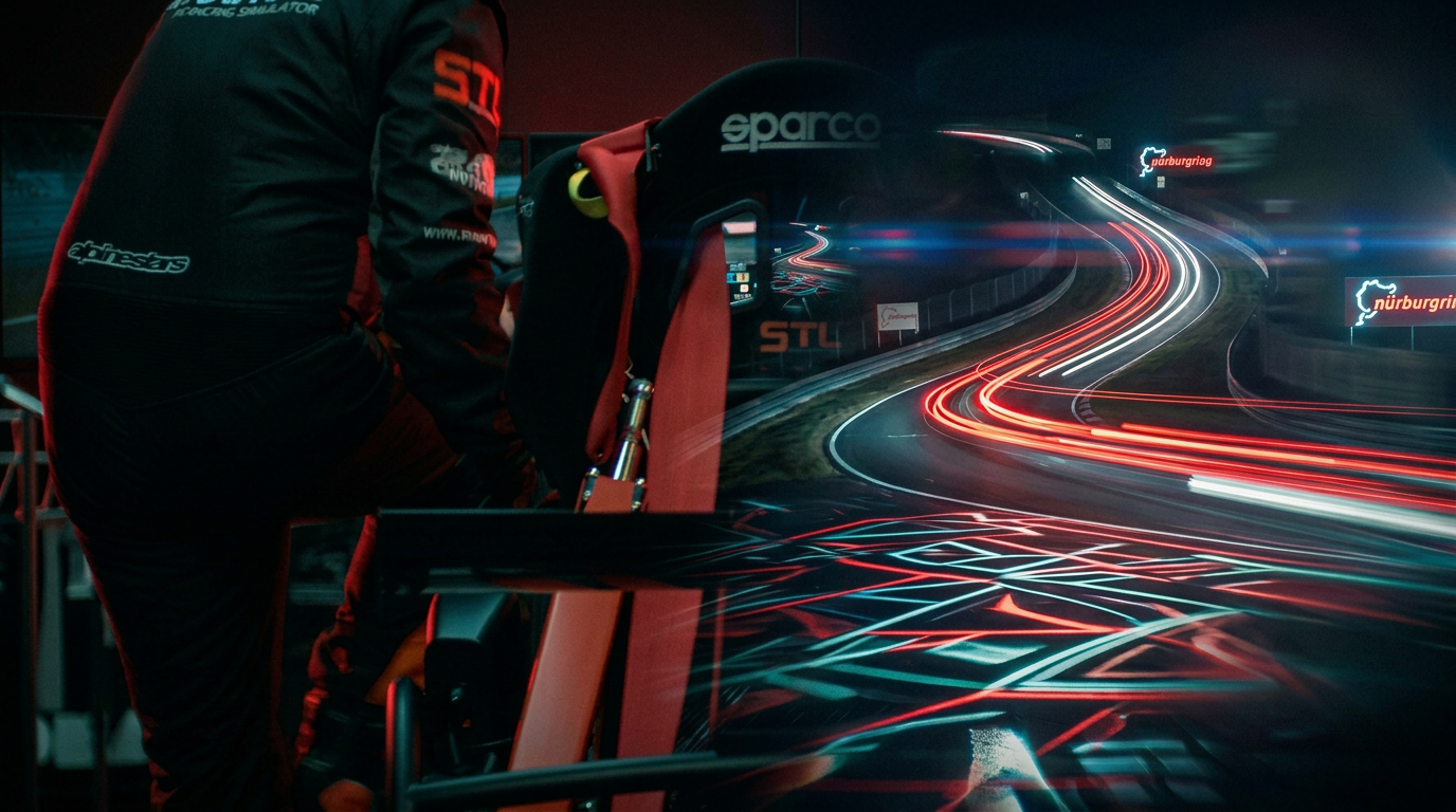 Driver and live Nürburgring track split