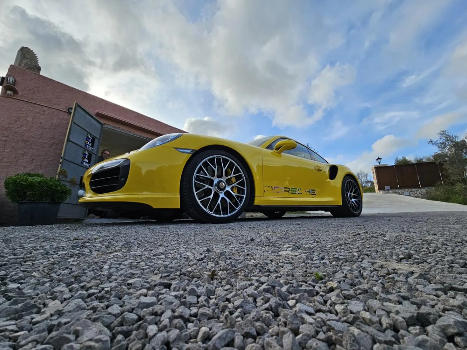 911 Turbo — Low Angle Yellow