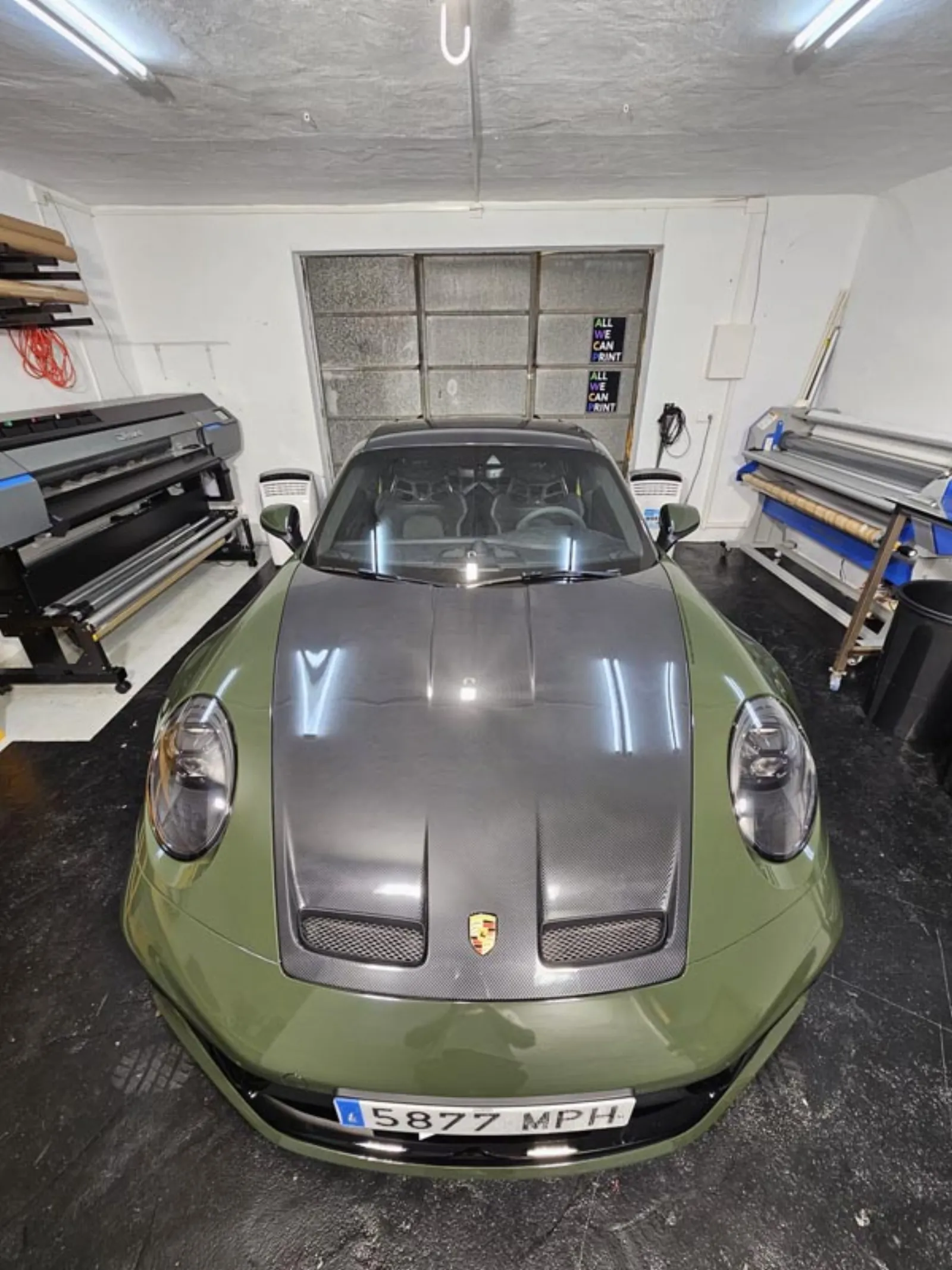 911 Turbo S — Olive Carbon